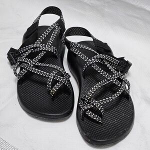 Chaco Women's Black and White Strappy Sandals